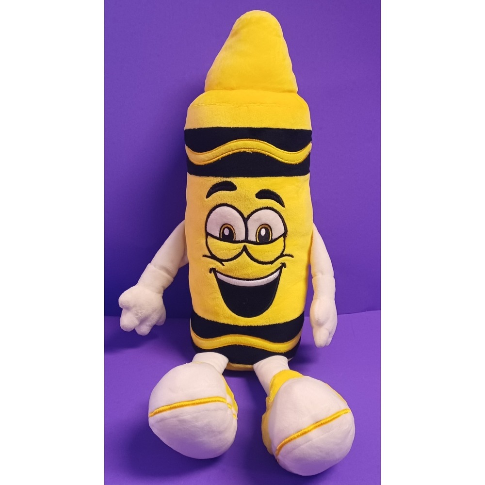 2023 Crayola Unmellow Yellow Mel 18" Crayon Plush Stuffed Animal Toy